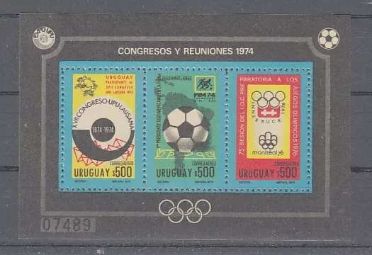 Fußball   Uruguay  Block 21   WM Deutschland 1974  ** (mnh)