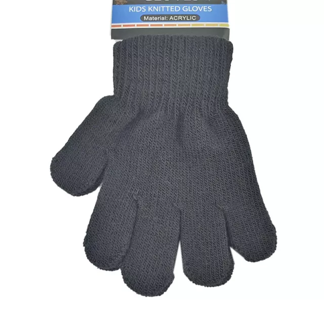 Cute Knitted Finger Gloves for Kids Winter Collection 13CM