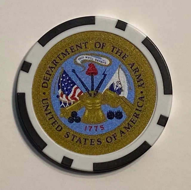 United States Army - Magnetic Clay Poker Chip - Golf Ball Marker