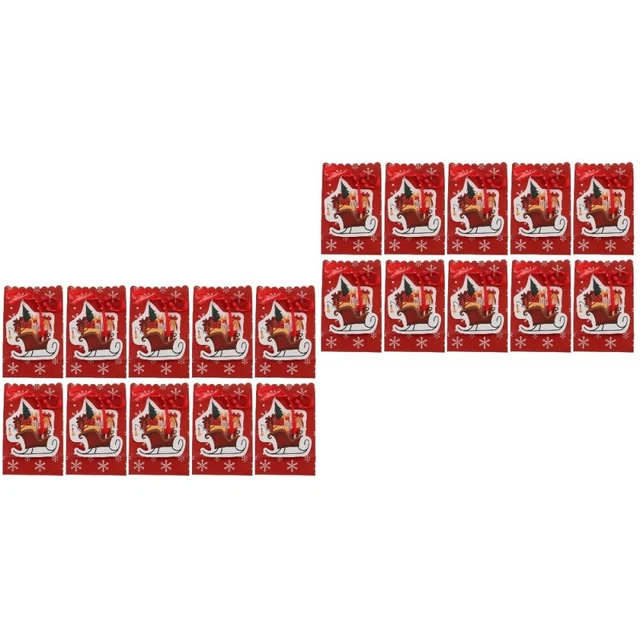 20 Pcs Weihnachten Behandeln Tasche Weihnachten Süßigkeiten Beutel