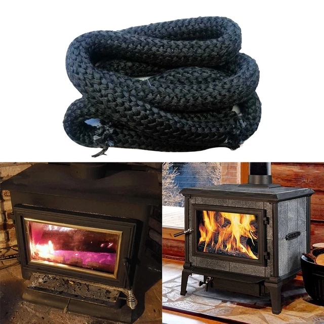 Junta de estufa de leña junta de cuerda repuesto fibra de vidrio junta de puerta de chimenea accesorios