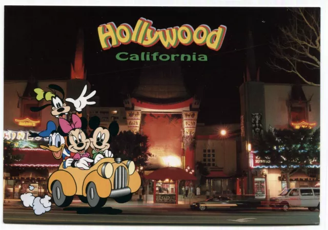 Disney California Souvenir Postcard Hollywood TCL Chinese Theatre - Mickey