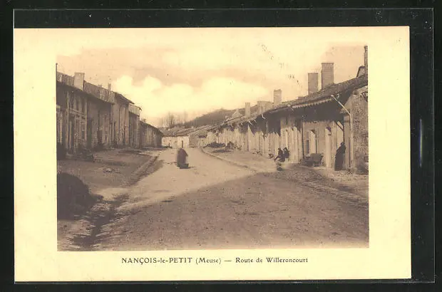 CPA Nancois-le-Petit, Route de Willeroncourt, scènes de rue