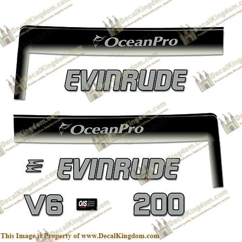2004 2005 2006 2007 2008 Evinrude 250 hp E-TEC blue models Canada flag decal set