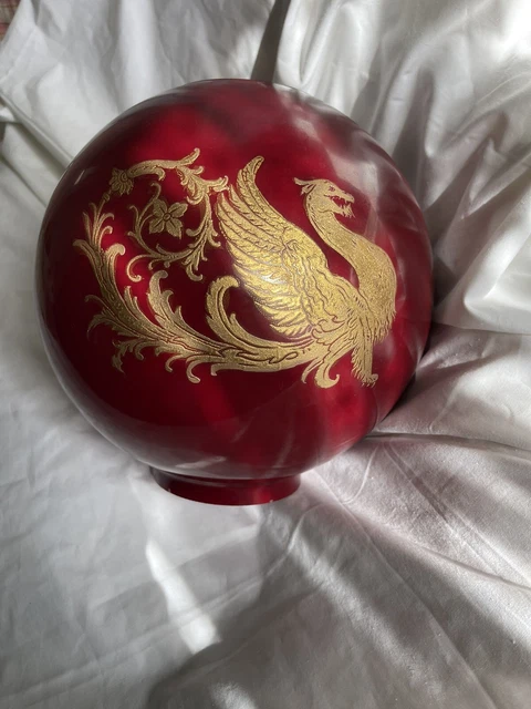 Dragon Oil Lamp Shade Ruby Red and Exquisite,
