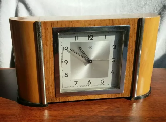 Orologio da tavolo-camino art déco Junghans anni '30 FUNZIONANTE