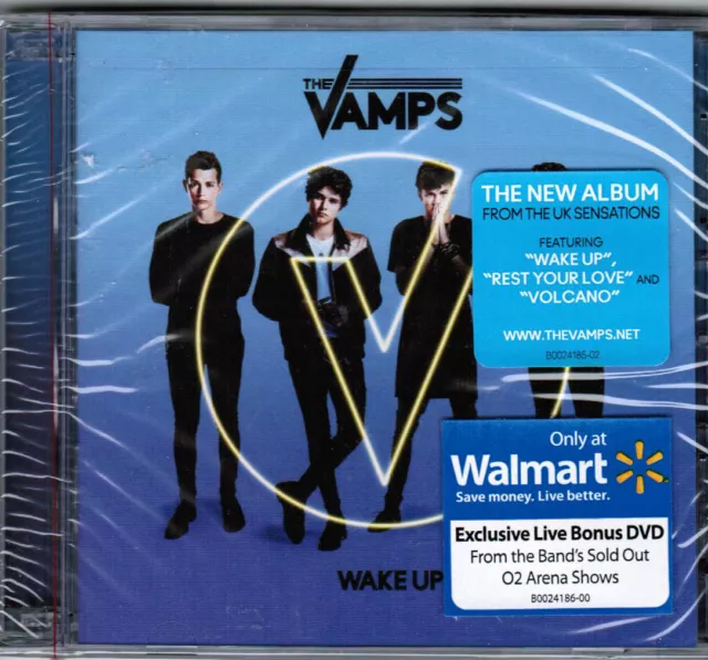 THE VAMPS / Wake Up [WALMART EXCLUSIVE CD+DVD, 2015] - NEW! w/ BONUS CONCERT DVD