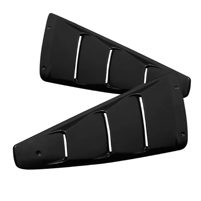 Fits 2005-2014 Ford Mustang 1/4 Quarter Side Window Louver Scoop Covers Black