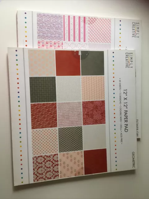 Almohadillas de papel para tarjetas de artesanía 12 x 12 varios diseños
