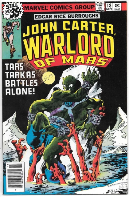 John Carter Warlord of Mars Comic Book #18 Marvel Comics 1978 VERY FN/NEAR MINT