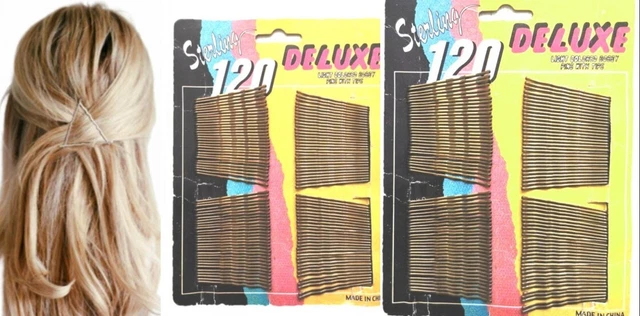 100 - 240 Stück Haarnadeln Haarklammer BOBBY PINS Griffe Clips gewellt 4,5cm/5cm
