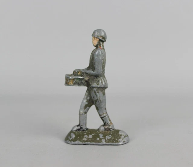 Vintage Soviet Tin toy soldier Original Military Army USSR ACTION FIGURE