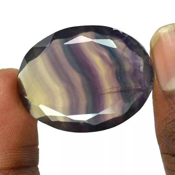 64.57 CT Natürlich Fluorit Oval Schliff Form Lose Edelstein