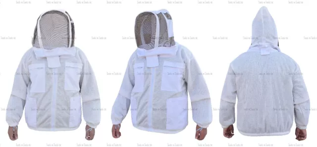 Three Layers Mesh Ultra Beekeeping Jacket Bee Jacket Ventilated Cool Air Large