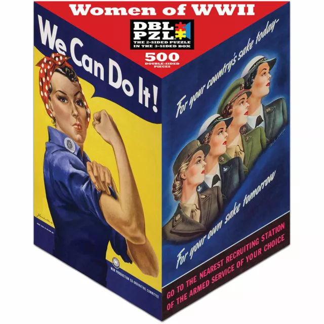 Women of WWII Pigment & Hue Double-Sided Puzzle 500 Pieces DBL PZL