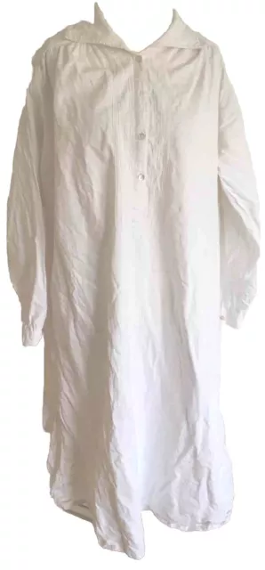 Nachthemd Größe XXL historisch Antik Weiß Nostalgie Folklore Weißwäsche