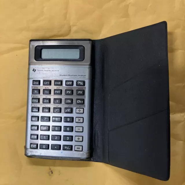 Texas Instruments TI BA-35 Student Business Analyst Calculator NEAR PERFECT COND