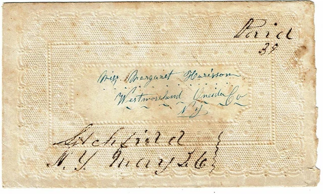 1852 Litchfield, NY (DPO) ms cancel and PAID 3 on LADIES cover, with contents