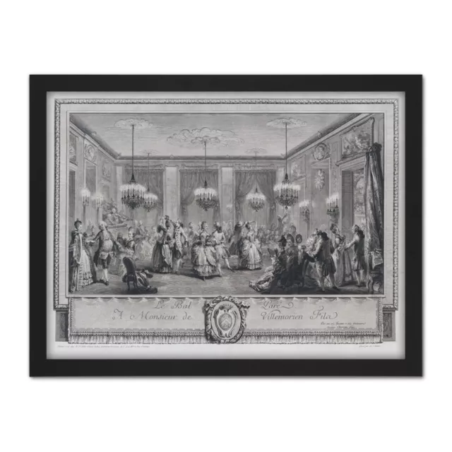 Duclos Le Bal Pare Full Dress Ball Framed Wall Art Print 18X24 In