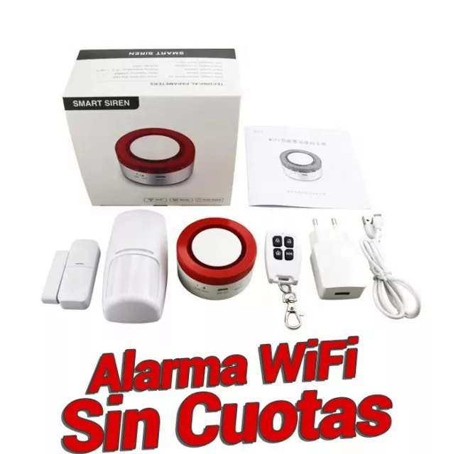 Alarma WiFi para hogar Sin Cuotas Detector Movimiento Sensor Apertura H1 zoom