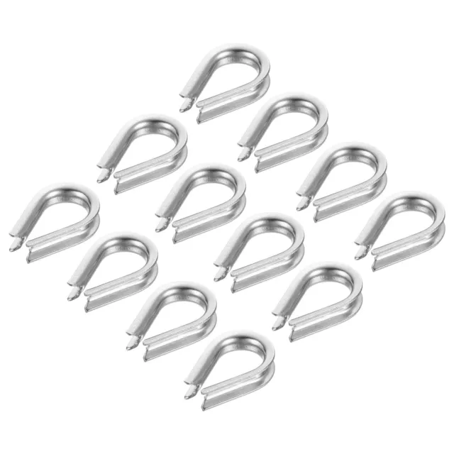 M2 Stainless Steel Thimble, 50 Pack Wire Rope Thimbles for 1/16" Wire Rope