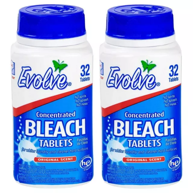 Bleach Tablets, Evolve, Ultra Concentrated , Original Scent, 64 Total Count