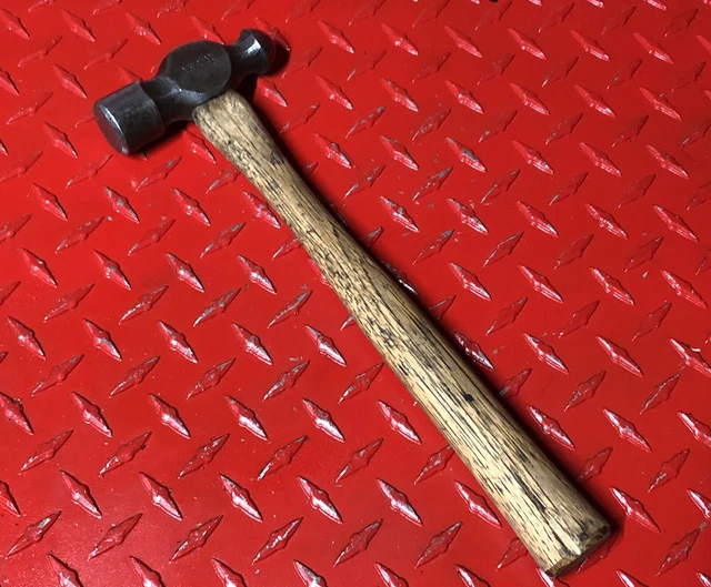 Vintage VAUGHAN USA 13 or 14 Ounce Ball Peen Hammer 1 Lb Overall Weight