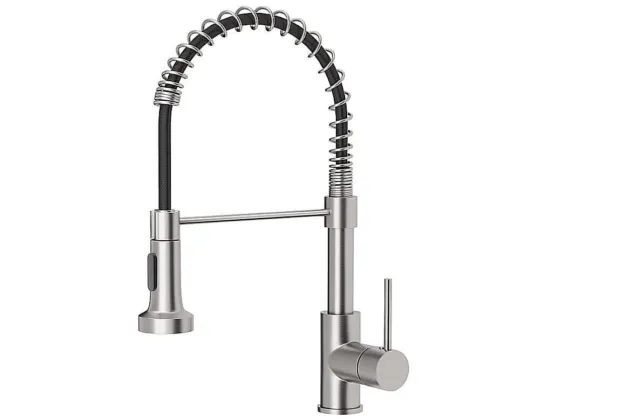 Kitchen Faucet with Pull Down Sprayer Brushed Nickel Single Handle Tap