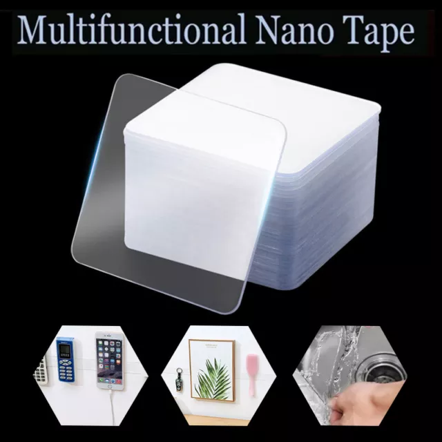 30Pcs Powerful Nano Seamless Double-sided Tape Without Punching Patch Holder Le