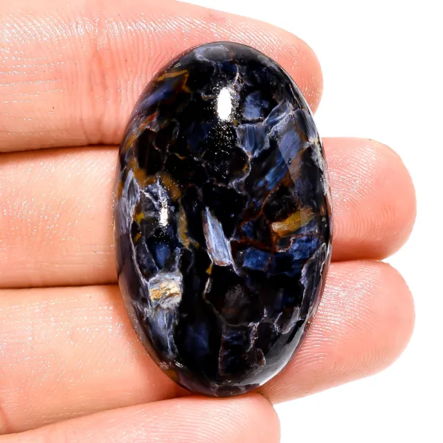 Natural Chatoyant Pietersite 37X23X8 MM Oval Cabochon Loose Gemstone 50.50 Cts.