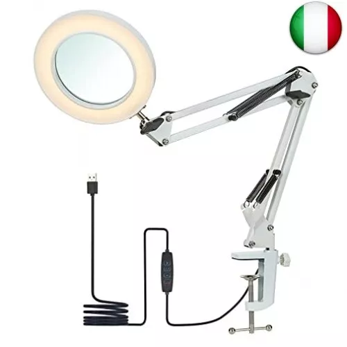 Neoglint Lente Ingrandimento con Luce,Lente D'ingrandimento 8X,64 LED