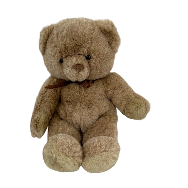 TEDDY SO SOFT 15" Bear Plush Taupe Brown Stuffed Animal Sleep Buddy