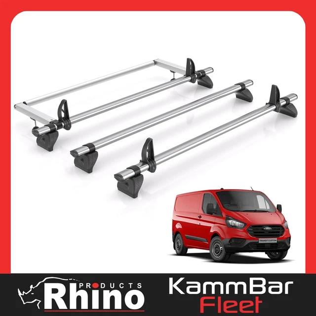 FORD TRANSIT CUSTOM [20132025] Roof Rack 3 Bars + Rear Roller