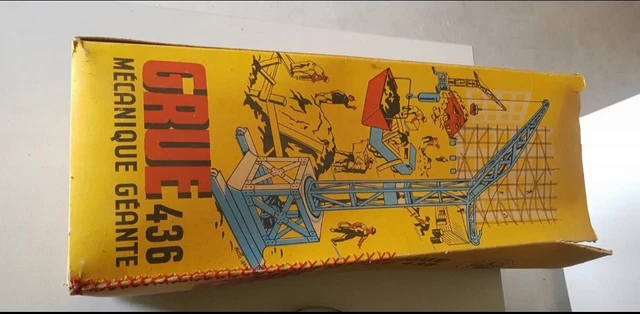 Grue Mécanique Joustra CEJI - Réf. 0916 - Tôle - Made In France - Jouet Vintage Années 60/70