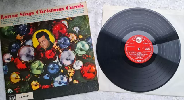 Lanza Sings Christmas Carols  12"  Vinyl Album Record - 1957  - RCA RB-16171