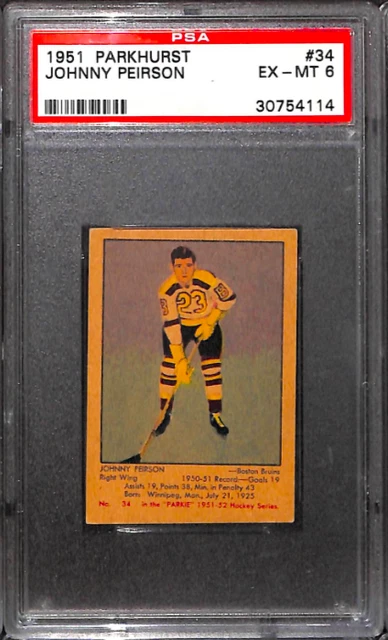 1951 Parkhurst #34 Johnny Peirson Psa 6 30754114