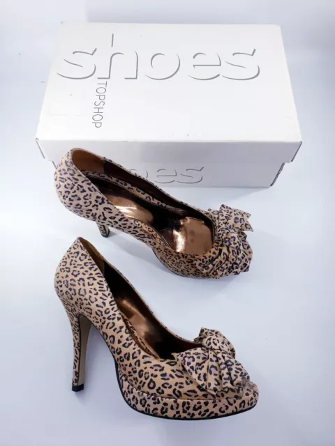 TACCHI A SPILLO marroni Topshop taglia 6 39 pelle scamosciata