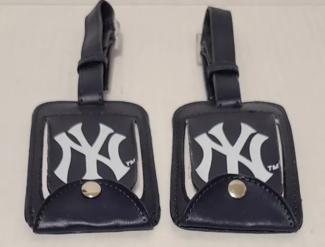 Two New York Yankees Adjustable Luggage Tags