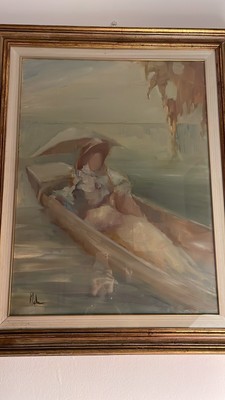 Quadro olio su tela 30 X 60 firmato Alessandro Acquaviva 