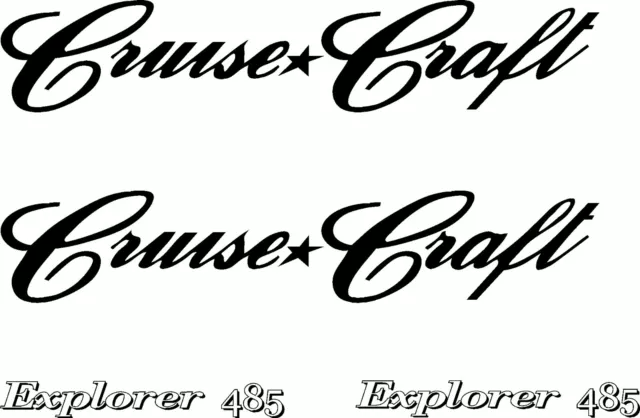 Cruise Craft Explorer 485 Fishing Boat Sticker Decal Set of 4