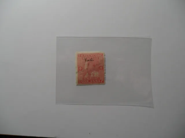 Stampmart :  India Travancore T.c. Kerala One Annas Court Fee Revenue Used Stamp