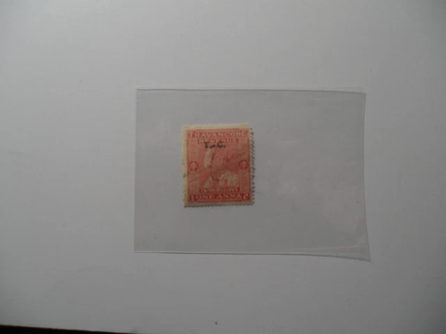 Stampmart :  India Travancore T.c. Kerala One Annas Court Fee Revenue Used Stamp