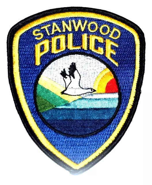 STANWOOD WASHINGTON WA Sheriff Police Patch SEAGULL SUNRISE OCEAN MOUNTAINS