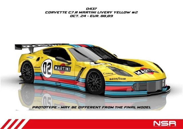 NSR 0437AW CORVETTE #2 Martini Livery Yellow Aw King 21