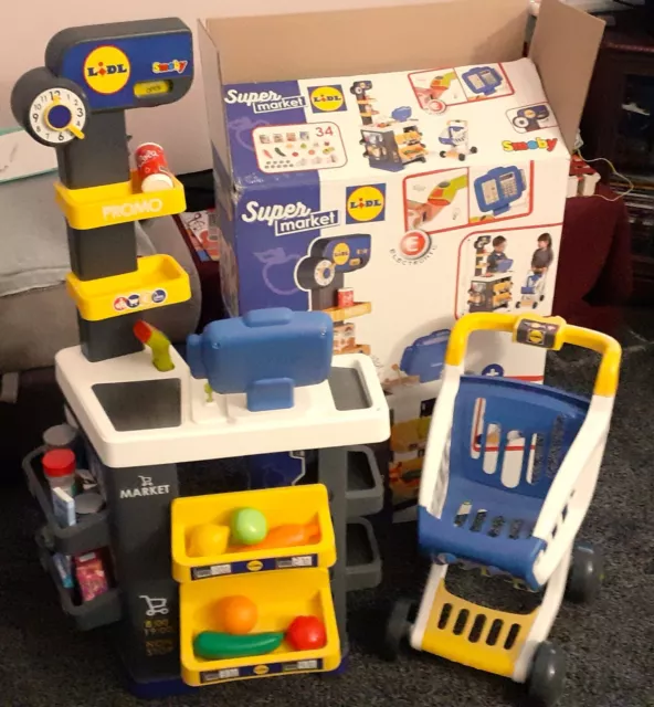 LIDL Supermarket Toy Till Checkout Play Food Roleplay Shop with Toy Money / Cash