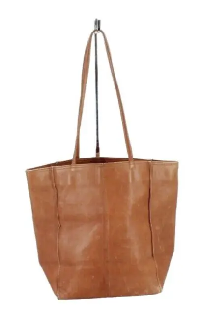Hobo International Womens Brown Leather Lined Magnetic Closure Shoulder Tote Bag