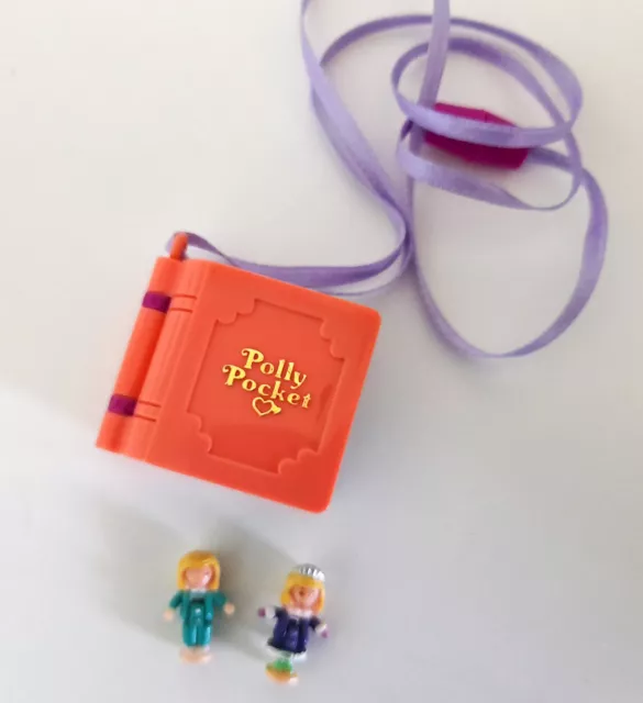 Polly Pocket Bluebird Glitter Dreams Locket Medaillon mit beiden Pollys 1995