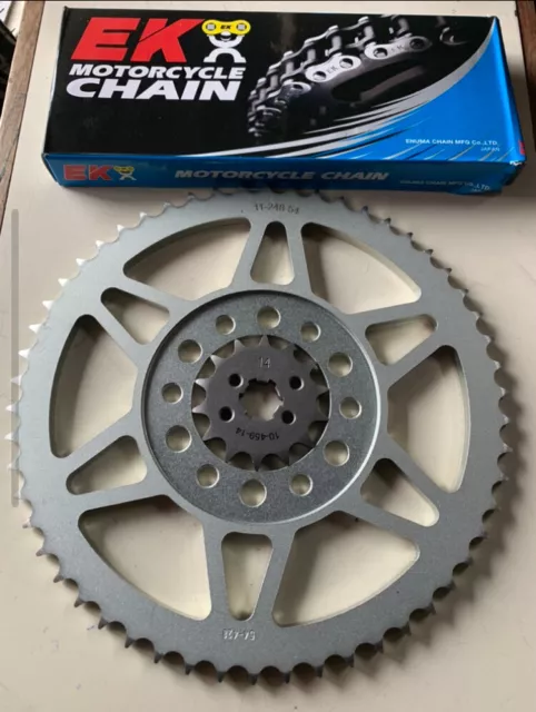 Yamaha Ag 200 Chain And Sprocket Kit 14 T Front 54 T Rear 428 Ek Chain - Japan