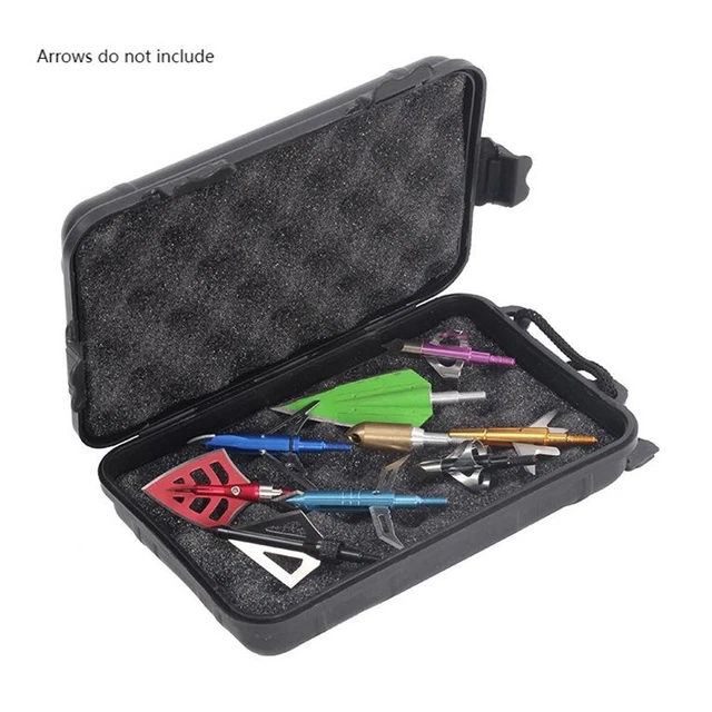 NIKA ARCHERY - 12 Pointes De Flèches 100 Grains Avec Boîte De Rangement, Pour Arc Et Arbalète