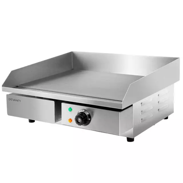 Devanti Commercial Electric Griddle 73cm BBQ Grill Plate 3000W